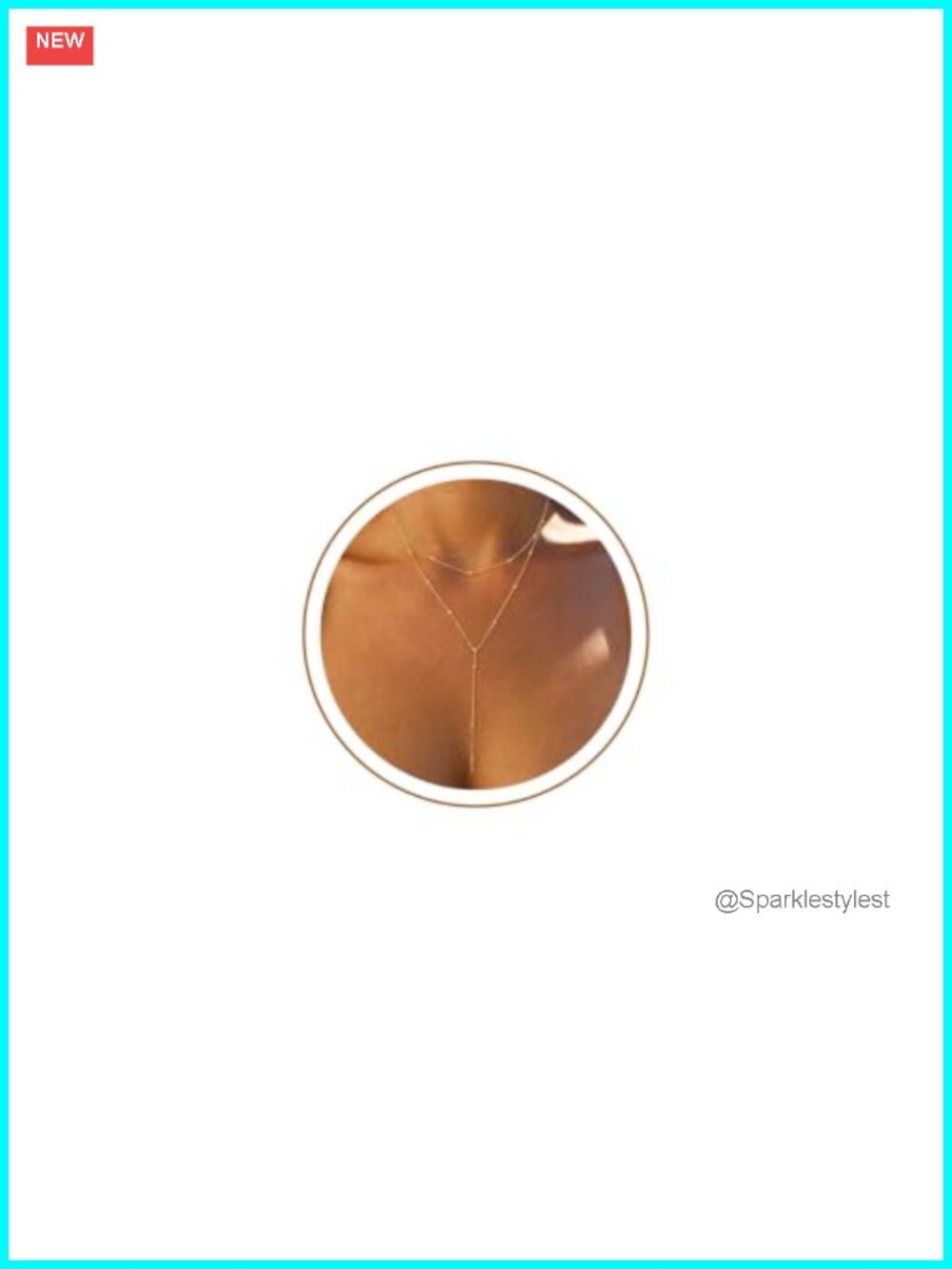 14k Gold Plated Y Necklace Lariat Dainty Layered Drop Necklace